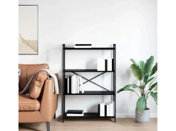 Estantería Roble negro 80 x 30 x 118 cm Madera contrachapada