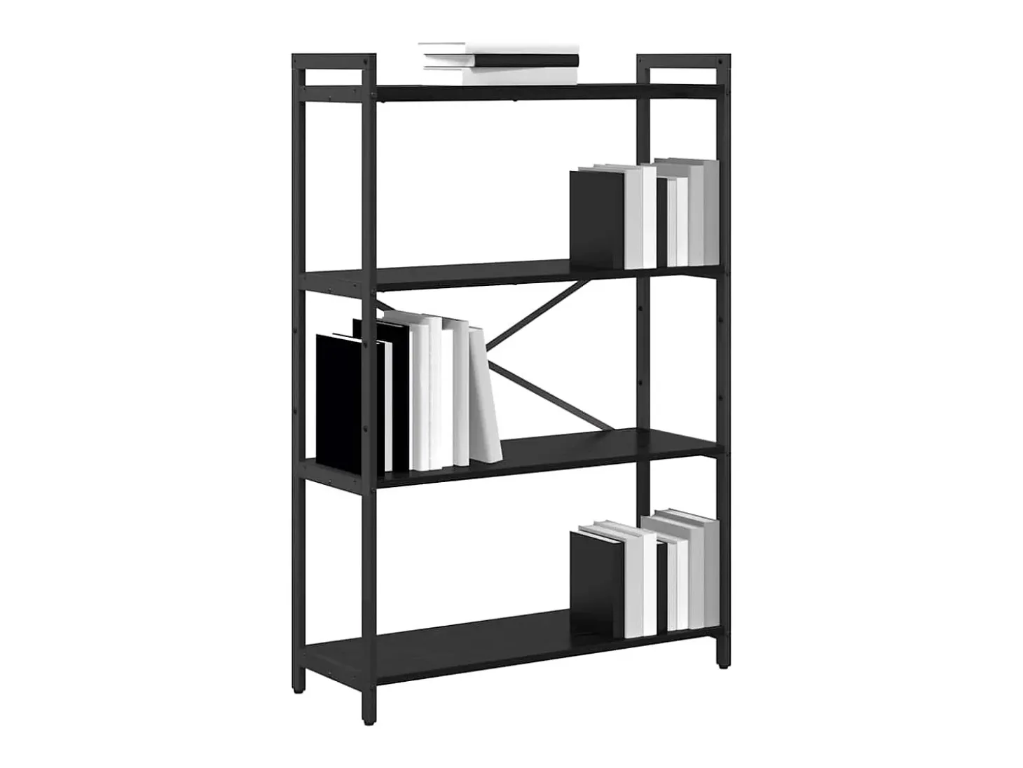 Estantería Roble negro 80 x 30 x 118 cm Madera contrachapada