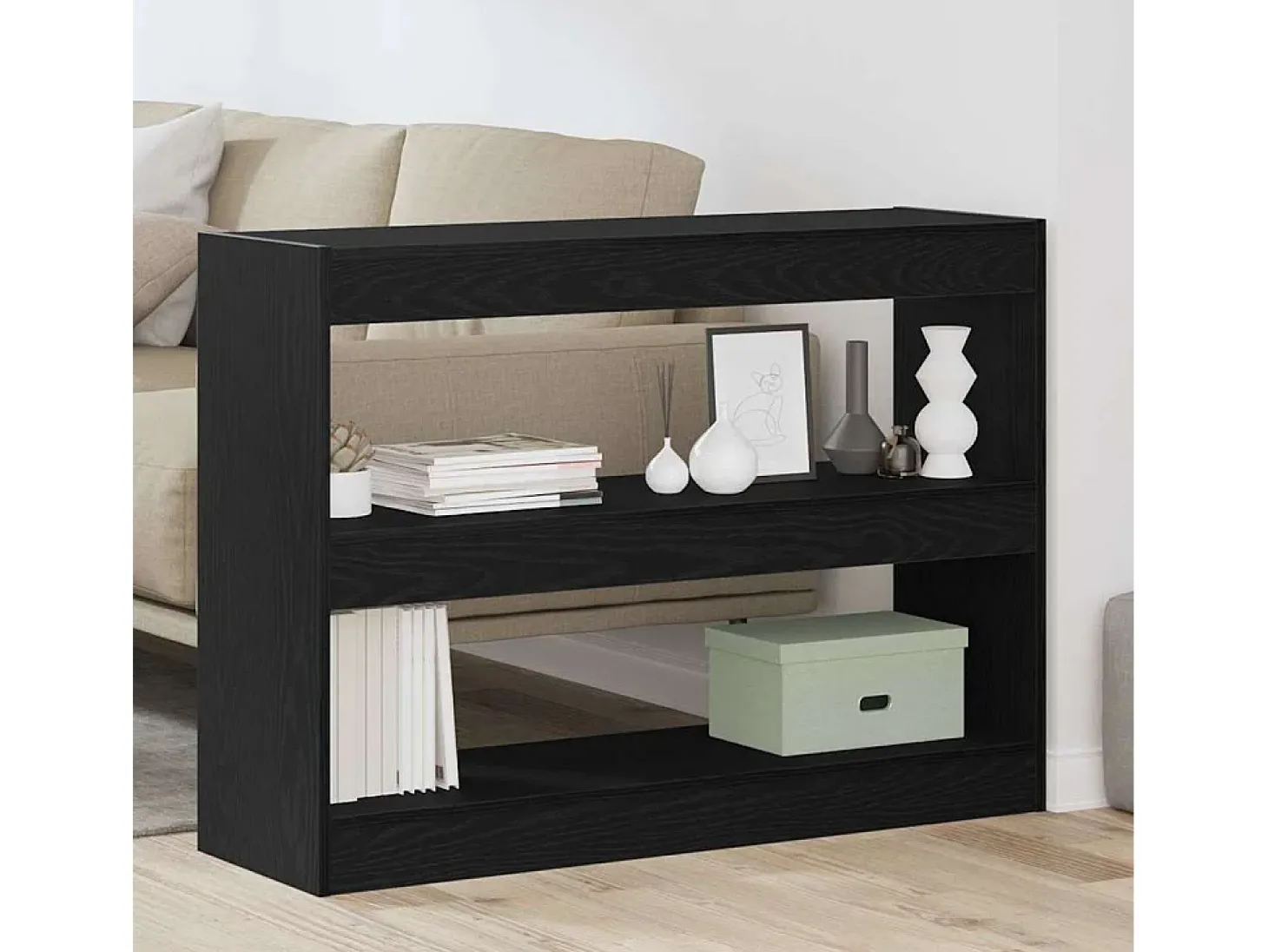 Estantería Roble negro 100 x 30 x 72 cm Madera contrachapada