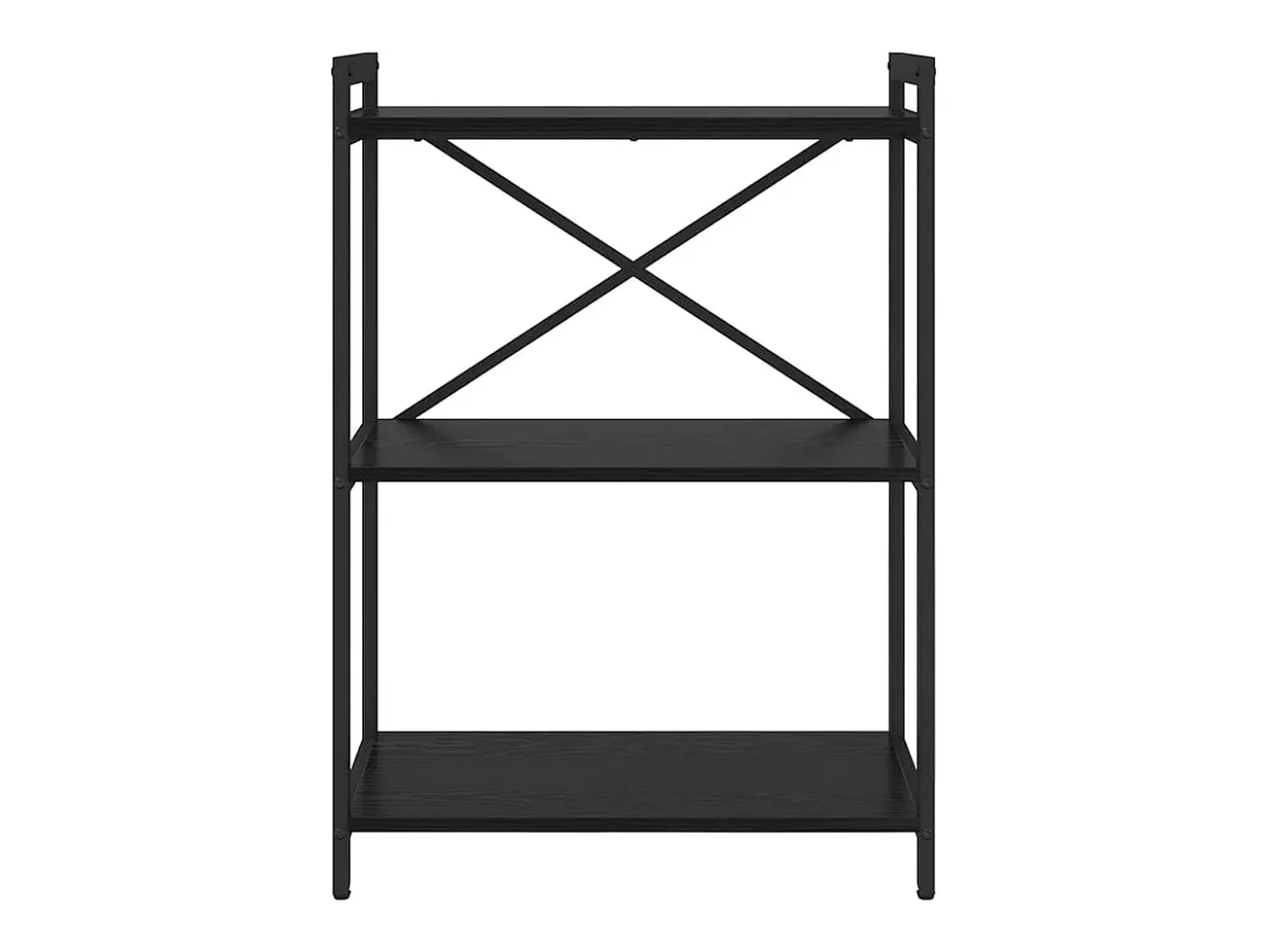 Estantería Roble negro 60 x 30 x 83 cm Madera contrachapada
