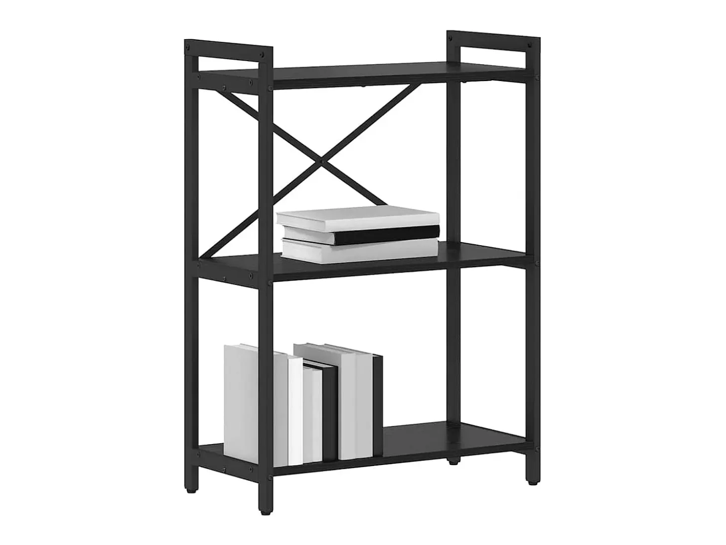 Estantería Roble negro 60 x 30 x 83 cm Madera contrachapada