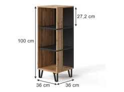 Estantería roble wotan 36x36x100 amber