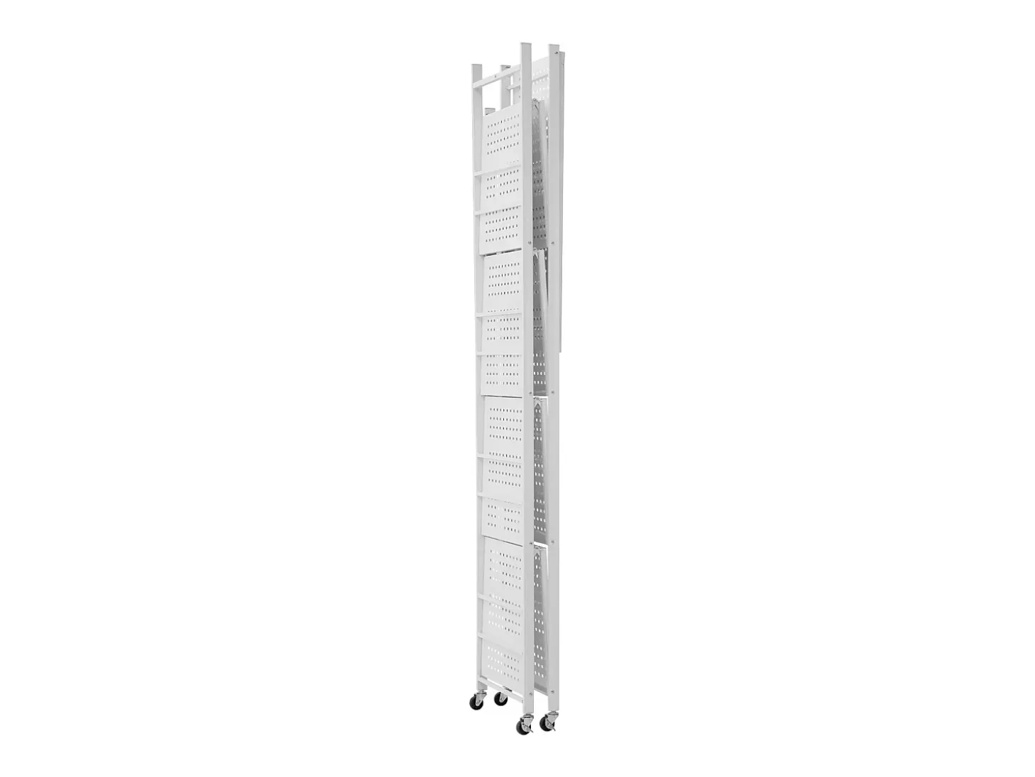 Estantería SucceBuy Plegable Móvil, 5 Niveles, Estantería Plegable con Ruedas, 81x36x183 cm, Metal Robusto, Carga Estática 340 kg Dinámica 90,7 kg