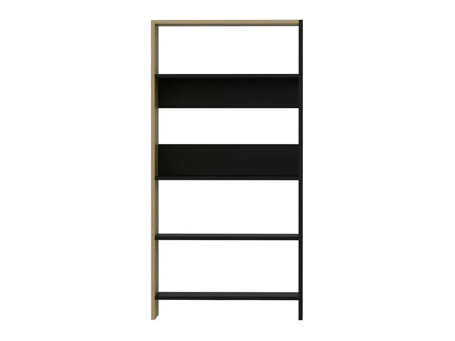 Estantería Tiran Bookcase 4 estantes roble/negro 150x76x30 cm