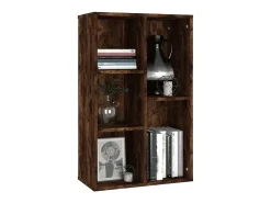 Estantería/Aparador madera contrachapada roble humo 50x25x80 cm