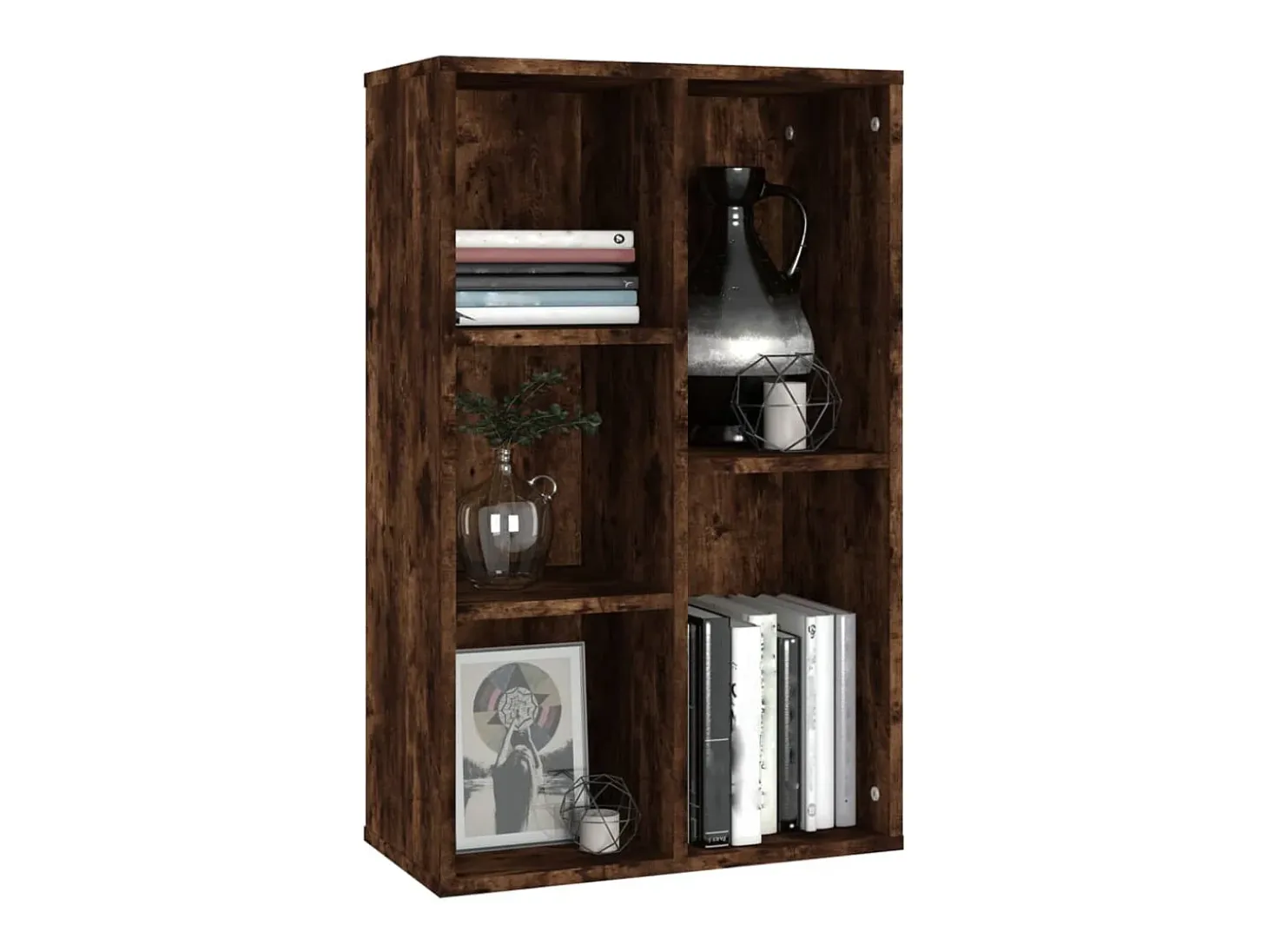 Estantería/Aparador madera contrachapada roble humo 50x25x80 cm