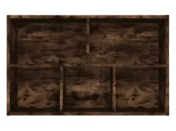 Estantería/Aparador madera contrachapada roble humo 50x25x80 cm