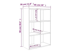 Estantería/Aparador madera ingeniería roble Sonoma 66x30x98 cm