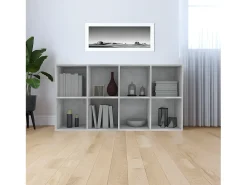Estantería/Aparador madera contrachapada gris 66x30x130 cm