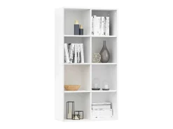 Estantería/Aparador madera contrachapada blanco 66x30x130 cm