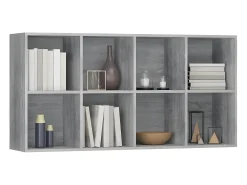 Estantería/Aparador madera contrachapada gris 66x30x130 cm