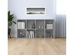 Estantería/Aparador madera contrachapada gris 66x30x130 cm
