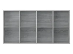Estantería/Aparador madera contrachapada gris 66x30x130 cm