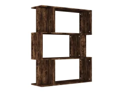 Estantería/Biombo madera aglomerada roble ahumado 80x24x96 cm