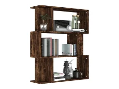 Estantería/Biombo madera aglomerada roble ahumado 80x24x96 cm