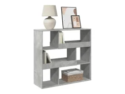 Estantería/divisor de espacios gris hormigón 100x33x94,5 cm