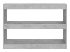 Estantería/divisor de espacios gris hormigón 100x30x72 cm