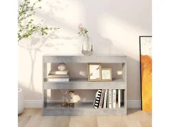 Estantería/divisor de espacios gris hormigón 100x30x72 cm