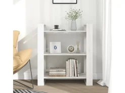 Estantería/divisor de espacios madera pino blanco 80x35x91 cm