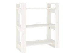 Estantería/divisor de espacios madera pino blanco 80x35x91 cm