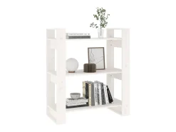 Estantería/divisor de espacios madera pino blanco 80x35x91 cm