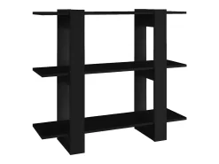 Estantería/divisor de espacios negro 100x30x87 cm