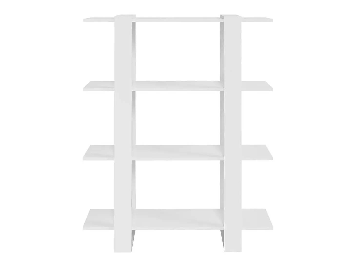 Estantería/divisor de espacios blanco brillante 100x30x123,5 cm