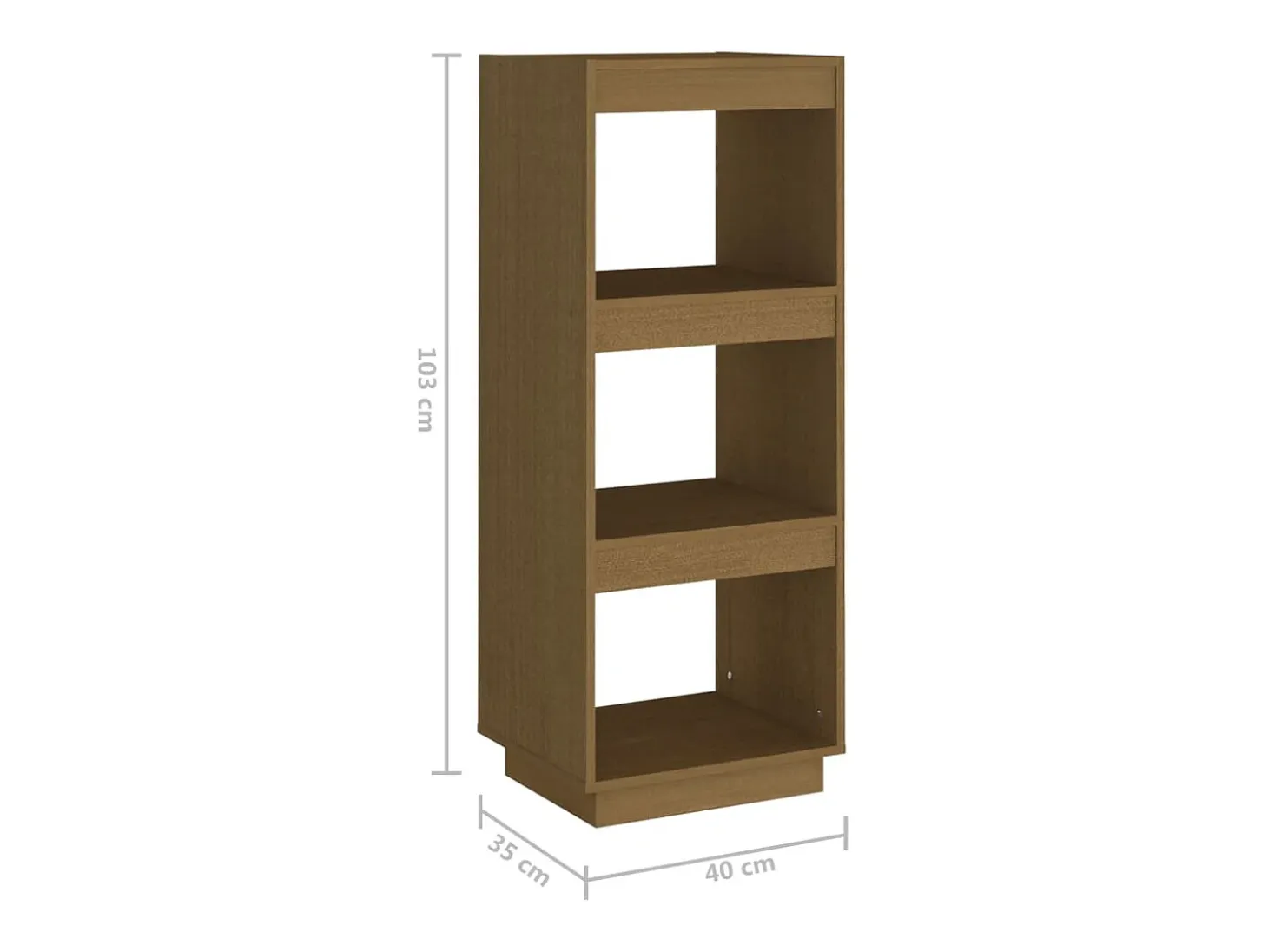 Estantería/divisor de espacios madera pino marrón miel