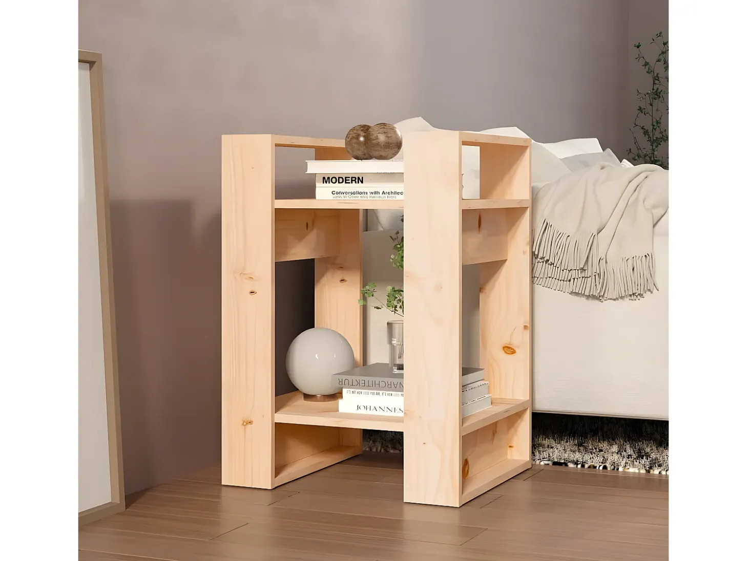 Estantería/divisor de espacios madera maciza pino 41x35x57 cm