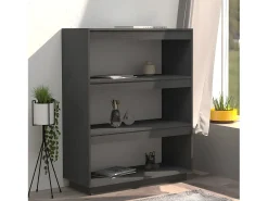 Estantería/divisor de espacios madera de pino gris 80x35x103 cm
