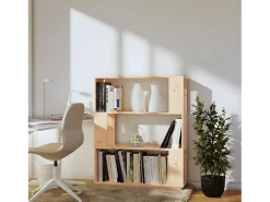 Estantería/divisor de espacios madera maciza pino 80x25x101 cm