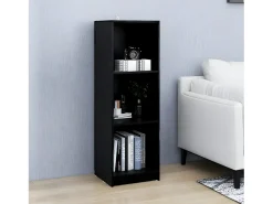 Estantería/divisor de espacios madera pino negro 36x33x110 cm