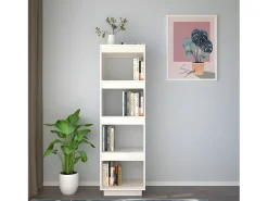 Estantería/divisor de espacios madera pino blanco 40x35x135 cm