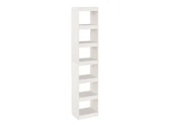 Estantería/divisor de espacios madera pino blanco 40x30x199 cm