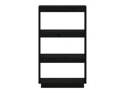 Estantería/divisor de espacios madera pino negro 60x35x103 cm