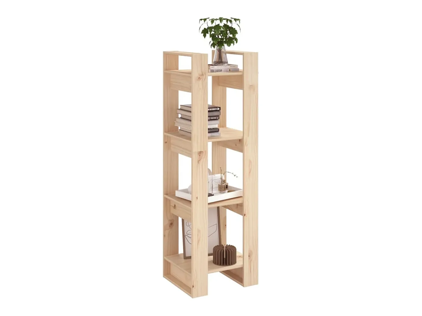 Estantería/divisor de espacios madera maciza pino 41x35x125 cm