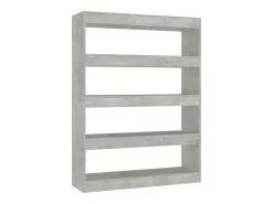 Estantería/divisor de espacios gris hormigón 100x30x135 cm