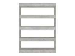 Estantería/divisor de espacios gris hormigón 100x30x135 cm