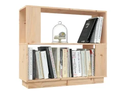 Estantería/divisor de espacios madera maciza pino 80x25x70 cm