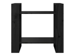 Estantería/divisor de espacios madera pino negro 60x35x57 cm