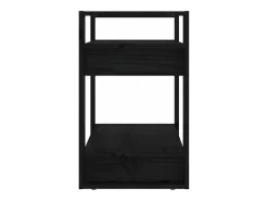 Estantería/divisor de espacios madera pino negro 60x35x57 cm