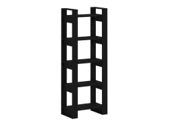 Estantería/divisor de espacios madera maciza negro 60x35x160 cm