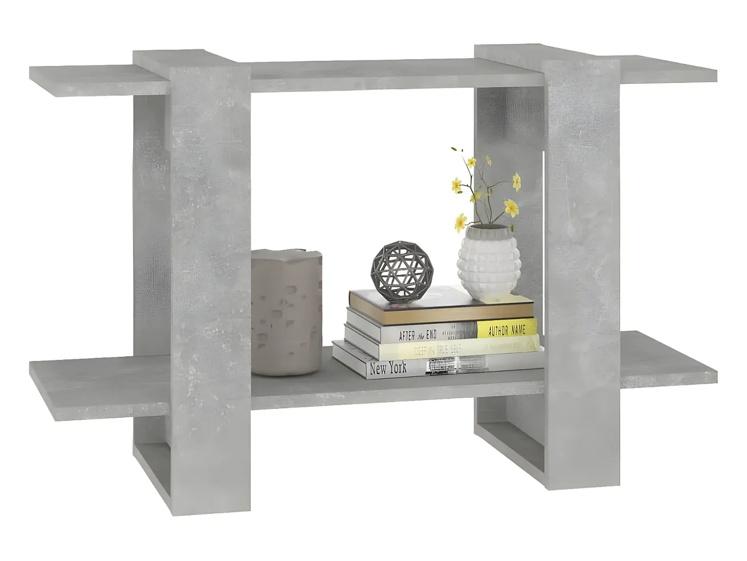 Estantería/divisor de espacios gris hormigón 80x30x51 cm