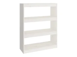 Estantería/divisor de espacios madera pino blanco 80x30x103,5cm