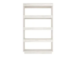 Estantería/divisor espacios madera pino blanco 80x35x135 cm
