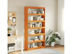 Estantería/divisor espacios madera maciza pino 100x30x199,5 cm