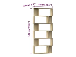 Estantería/divisor madera contrachapada color roble 80x24x192cm
