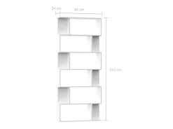 Estantería/divisor madera contrachapada blanco 80x24x192cm