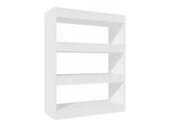 Estantería/divisor madera contrachapada blanco 80x30x103 cm