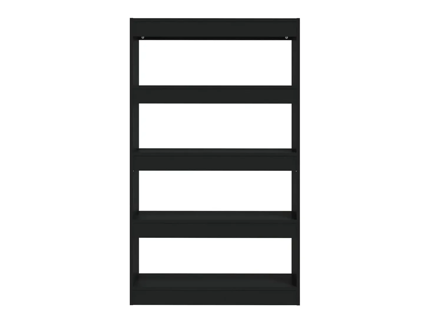 Estantería/divisor madera de ingeniería negro 80x30x135 cm